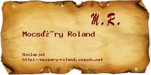 Mocsáry Roland névjegykártya
